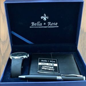 Wallet, watch and pen combo